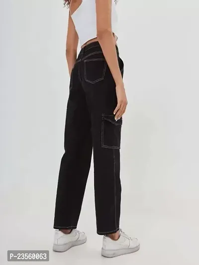Ayrin Stylish Black Denim 6 Pocket Trendy Jeans For Women-thumb5