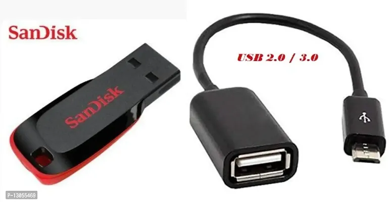 SanDisk 32GB CZ050 Pendrive With OTG cable