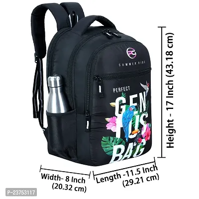 School Bags For Men Women Boys  Girls School College Teens Students Bag Backpack (Black)-thumb2