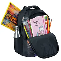 School Bags For Men Women Boys  Girls School College Teens Students Bag Backpack (Black)-thumb2