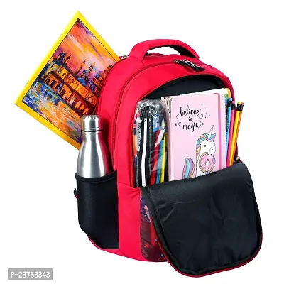 School Bags For Men Women Boys  Girls School College Teens Students Bag Backpack (Red)-thumb4