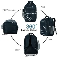 School Bags For Men Women Boys  Girls School College Teens Students Bag Backpack (Black)-thumb2