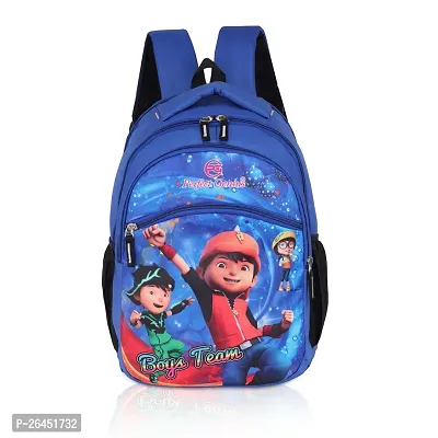 Unisex Medium 21 L Backpack Kids Cartoon Stylish Casual/Picnic/Tuition/School Backpack for Child (3-9 Yrs) Boys Team 614 R-Blue-thumb0