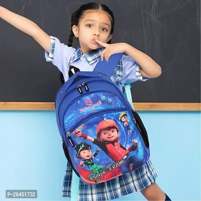 Unisex Medium 21 L Backpack Kids Cartoon Stylish Casual/Picnic/Tuition/School Backpack for Child (3-9 Yrs) Boys Team 614 R-Blue-thumb4