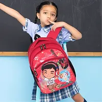 Unisex Medium 21 L Backpack Kids Cartoon Stylish Casual/Picnic/Tuition/School Backpack for Child (3-9 Yrs) Rock On 614 Red-thumb4