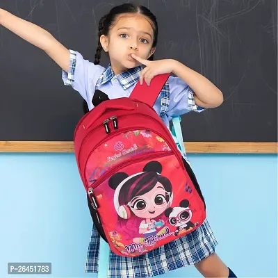 Unisex Medium 21 L Backpack Kids Cartoon Stylish Casual/Picnic/Tuition/School Backpack for Child (3-9 Yrs) My Friend 614 Red-thumb3