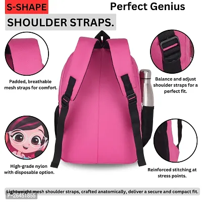 Unisex Medium 21 L Backpack Kids Cartoon Stylish Casual/Picnic/Tuition/School Backpack for Child (3-9 Yrs) Pretty  Girl 614 Pink-thumb4