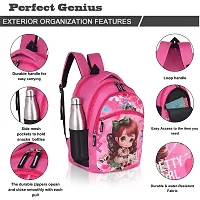 Unisex Medium 21 L Backpack Kids Cartoon Stylish Casual/Picnic/Tuition/School Backpack for Child (3-9 Yrs) Pretty  Girl 614 Pink-thumb4