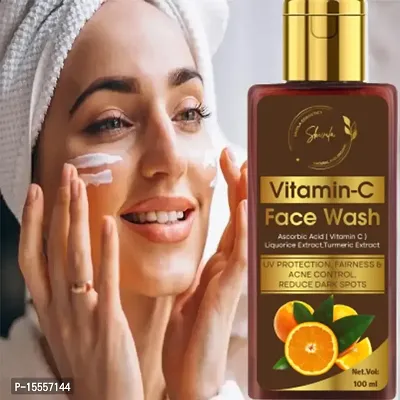 SKIVILA Natural Vitamin C Clean  Brighten Skin Oil Free Look Instant Glow Face Wash.(Pack Of 1*100 ml)
