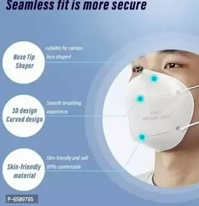 3ply Surgical Disposable Non Woven Fabric Mask With 3 Layer Protection and With Comfortable (Blue) Surgical Mask.-thumb2