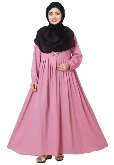 WRINKLE ABAYA WITH DUPATTA