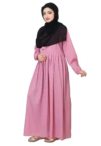 WRINKLE ABAYA WITH BLACK DUPATTA-thumb2