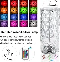 MISHTI Crystal Lamp,16 Color Changing Rose Crystal Diamond Table Lamp,USB Rechargeable Touch Bedside Lamp Night Light with Remote Control, for Bedroom Living Room Party Dinner Deacute;cor-thumb3