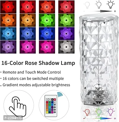 MISHTI Crystal Lamp,16 Color Changing Rose Crystal Diamond Table Lamp,USB Rechargeable Touch Bedside Lamp Night Light with Remote Control, for Bedroom Living Room Party Dinner Deacute;cor-thumb4