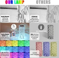 MISHTI Crystal Lamp,16 Color Changing Rose Crystal Diamond Table Lamp,USB Rechargeable Touch Bedside Lamp Night Light with Remote Control, for Bedroom Living Room Party Dinner Deacute;cor-thumb2