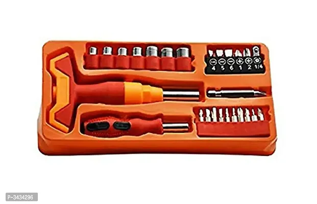 27 Pcs Tool Wrench Tool Kit Magnetic Toolkit For Home Office Car Bike 27Pctk-thumb2
