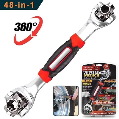 Shopper52 Universal Wrench 48 in 1 Socket Wrench Multifunction Wrench Tool with 360 Degree Rotating Head, Spanner Tool for Home and Car Repair - 48IN1TOOL