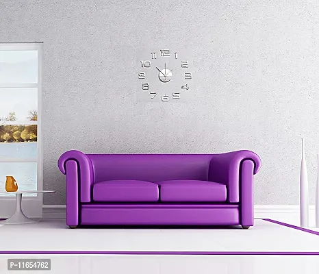 ATHRZ DIY Wall Clock 3D Decorative Sticker Home Office Decor 3D Wall Clock (Covering Area : 30cm * 30cm) - AT-AL002S-30CM-thumb3