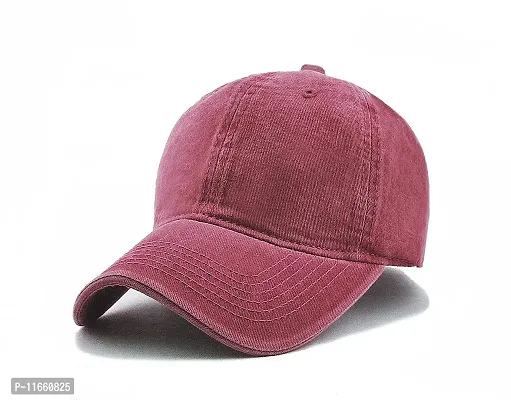 Shopper52 Unisex Denim, Cotton Jeans Caps (CAP-DENIM_Maroon_Free Size)-thumb3