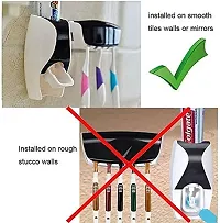 shopper 52.com Automatic Toothpaste Dispenser with Tooth Brush Holder for Home and Bathroom (Multicolour, 16x10.5x7.6 cm)-thumb3
