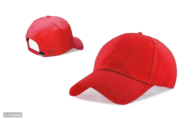 Shopper52 Unisex Cotton Cap (Pack of 1) (CAP-PRNT_Red_Free Size)-thumb2