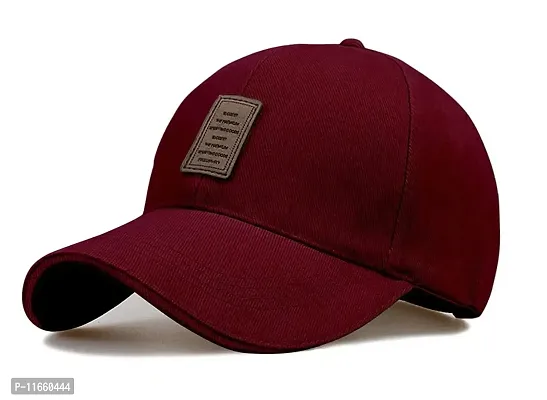 Shopper52 Unisex Cotton Cap (Pack of 1) (CAP-PRNT_EDIKO MAROON_Free Size)