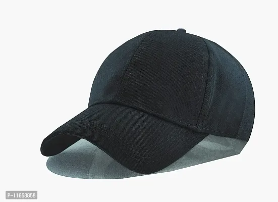 Shopper52 Men Boys Stylish Baseball Adjustable Plain Cap (Black-NavyBlue)-thumb5