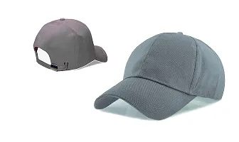 Shopper52 Unisex Cotton Cap (Pack of 1) (CAP-PRNT_Grey_Free Size)-thumb1