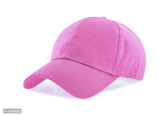 Shopper52 Unisex Cotton Cap (Pack of 1) (CAP-PRNT_Pink_Free Size)