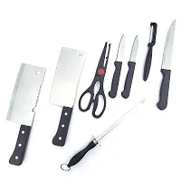 Shopper52 7 Piece Stainless Steel Kitchen Knife Knives Set with Knife Scissor - HKNIFE-thumb1