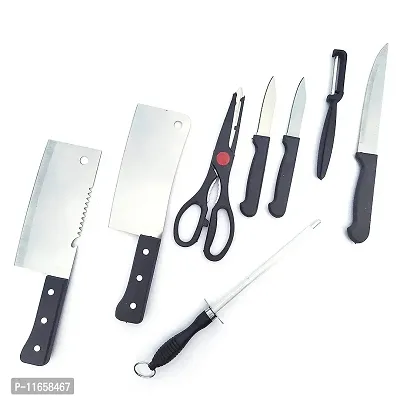 Shopper52 7 Piece Stainless Steel Kitchen Knife Knives Set with Knife Scissor - HKNIFE-thumb2