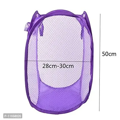 Shopper 52 Easy Laundry Clothes Flexible Hamper Bag with Side Pocket Net Laundry Bag Laundry Basket Set of 3 pcs- ESYLNDYBG-thumb4