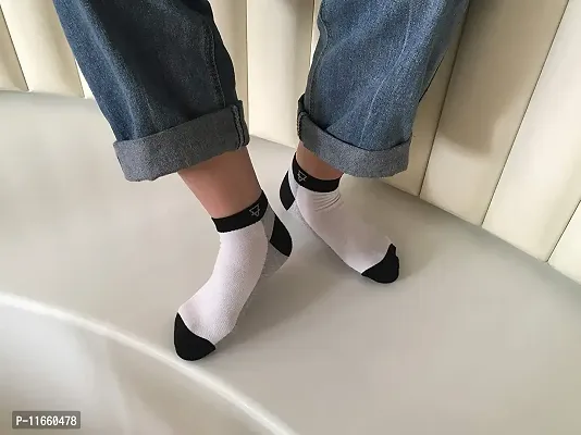 shopper 52 Multicolour Men's Women's Cotton Ankle Length Socks Looks Good in Formal Sports Western - SOCK (Pair of 5)-thumb5