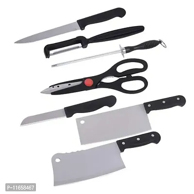 Shopper52 7 Piece Stainless Steel Kitchen Knife Knives Set with Knife Scissor - HKNIFE