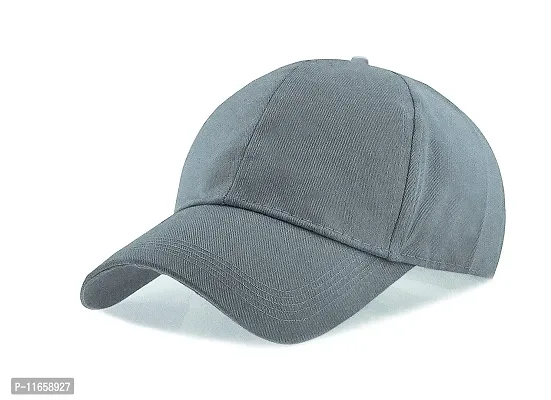 Shopper52 Unisex Cotton Cap (Pack of 1) (CAP-PRNT_Grey_Free Size)