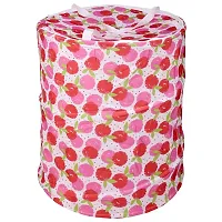 shopper 52.com shopper 52 Cotton Multipurpose Foldable and Collapsible Pop-Up Round Laundry Bag Basket with Zippered Lid (14x14x23-inches)-thumb3