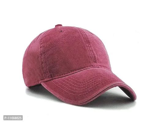 Shopper52 Unisex Denim, Cotton Jeans Caps (CAP-DENIM_Maroon_Free Size)-thumb0