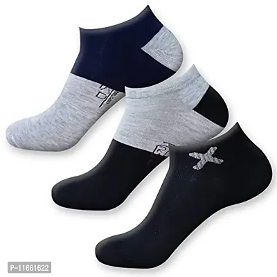 shopper 52.com Multicolour Men's Women's Cotton Ankle Length Socks Looks Good in Formal Sports Western - SOCK (Pair of 3)-thumb0