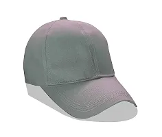 Shopper52 Men Boys Stylish Baseball Adjustable Cap (Grey)-thumb2