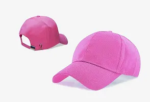 Shopper52 Unisex Cotton Cap (Pack of 1) (CAP-PRNT_Pink_Free Size)-thumb1