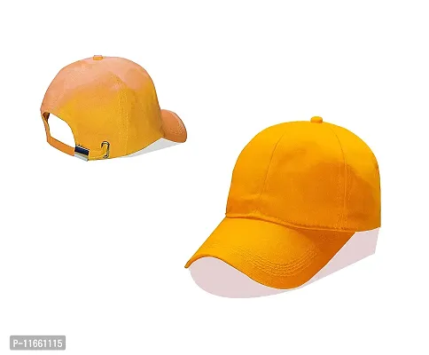 ATHRZ Men Boys Stylish Baseball Adjustable Cap (Dull Yellow)-thumb4