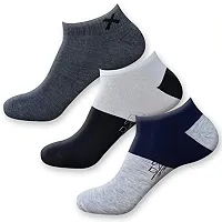 shopper 52.com Multicolour Men's Women's Cotton Ankle Length Socks Looks Good in Formal Sports Western - SOCK (Pair of 3)-thumb1