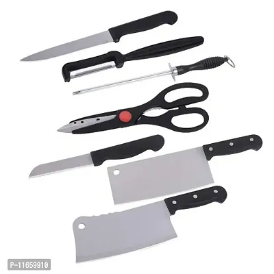 ATHRZ Stainless Steel Premium Kitchen Knife Set with Scissor Peeler  Knives Sharper (7-Pieces) - HKNIFE-N12