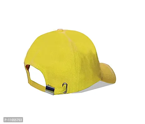 Shopper52 Unisex Cotton Cap (Pack of 1) (CAP-PRNT_Yellow_Free Size)-thumb3