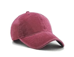 Shopper52 Unisex Denim, Cotton Jeans Caps (CAP-DENIM_Maroon_Free Size)-thumb1