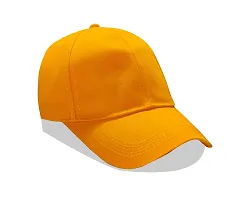 ATHRZ Men Boys Stylish Baseball Adjustable Cap (Dull Yellow)-thumb1