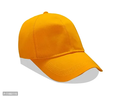 ATHRZ Men Boys Stylish Baseball Adjustable Cap (Dull Yellow)-thumb2