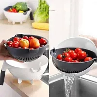 Shopper52 9 in 1 Vegetable Cutter with Drain Wet Basket Kitchen Shredder Grater Slicer Magic Multifunctional Rotate Vegetable Cutter - WETBASK-thumb2