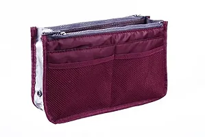 Multi Functional Pouch Cosmetic Bags Makeup Bag Storage Travel Bag Handbag Mp3 Phone Cosmetic Book Storage Purse - TRHDBGBR (Grey)-thumb3