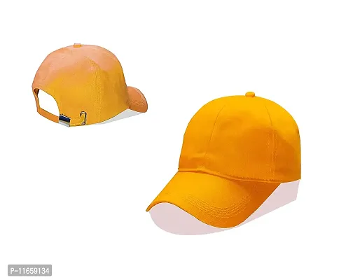 Shopper52 Unisex Cotton Cap (Pack of 1) (CAP-PRNT_Dull Yellow_Free Size)-thumb2